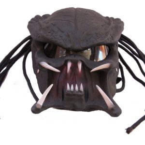 Casco Depredador Colmillos Negro Excelente Calidad
