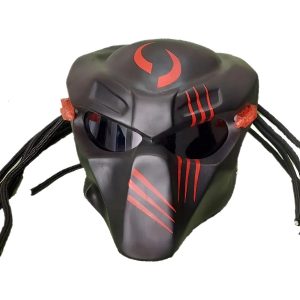 Casco Depredador Negro Con Luces Excelente Calidad
